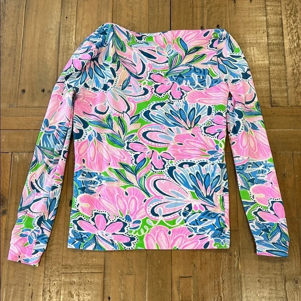 Lilly Pulitzer Sammy tropical floral pajamas girls 14
